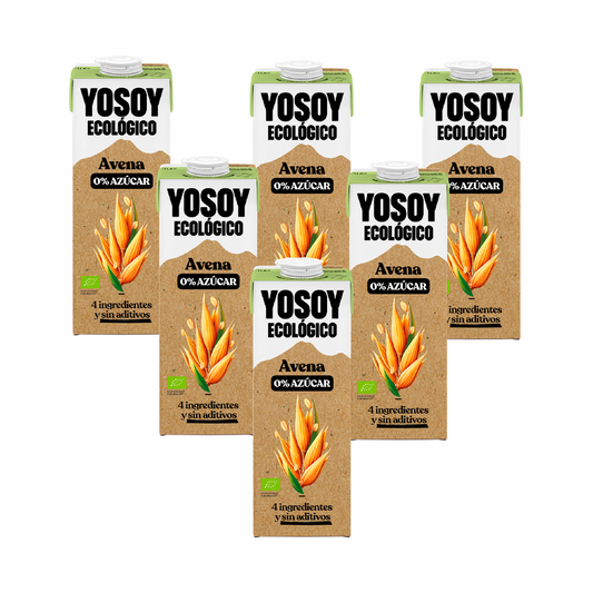 Pack 6 uds Bebida de Avena 0% Azúcares Yosoy ECO 1 L