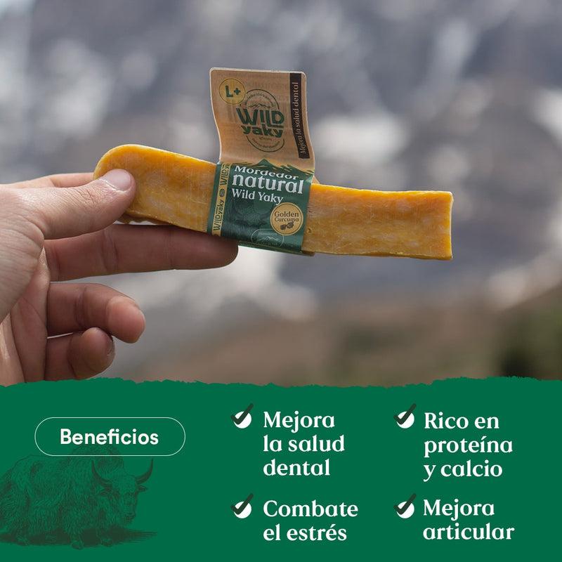 Mordedor Wild Yaky Golden Barrita de Leche de Yak del Himalaya con Cúrcuma Wild Balance 1 ud L+