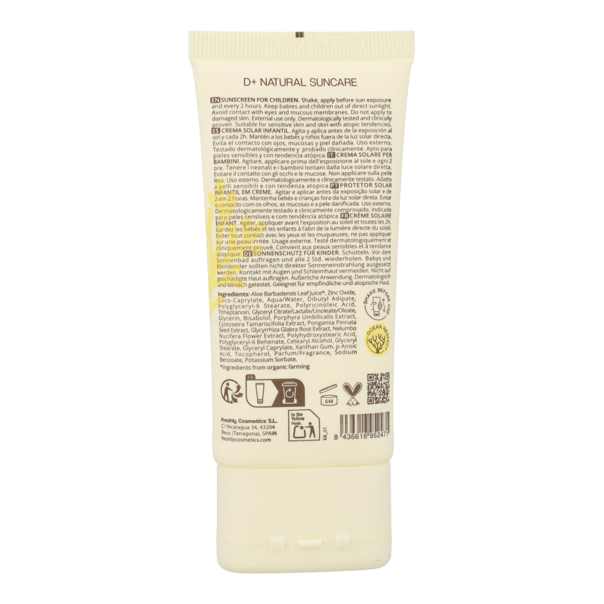 Pediatrics D+ Natural Suncare Mineral Lotion SPF50 Freshly Cosmetics 50 ml