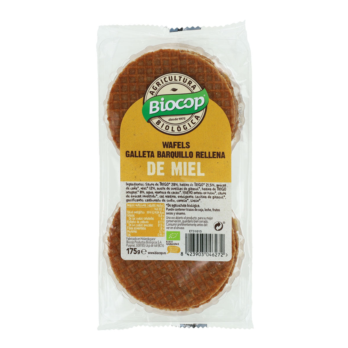 Biscotti Wafels al miele biologico Biocop 175 g