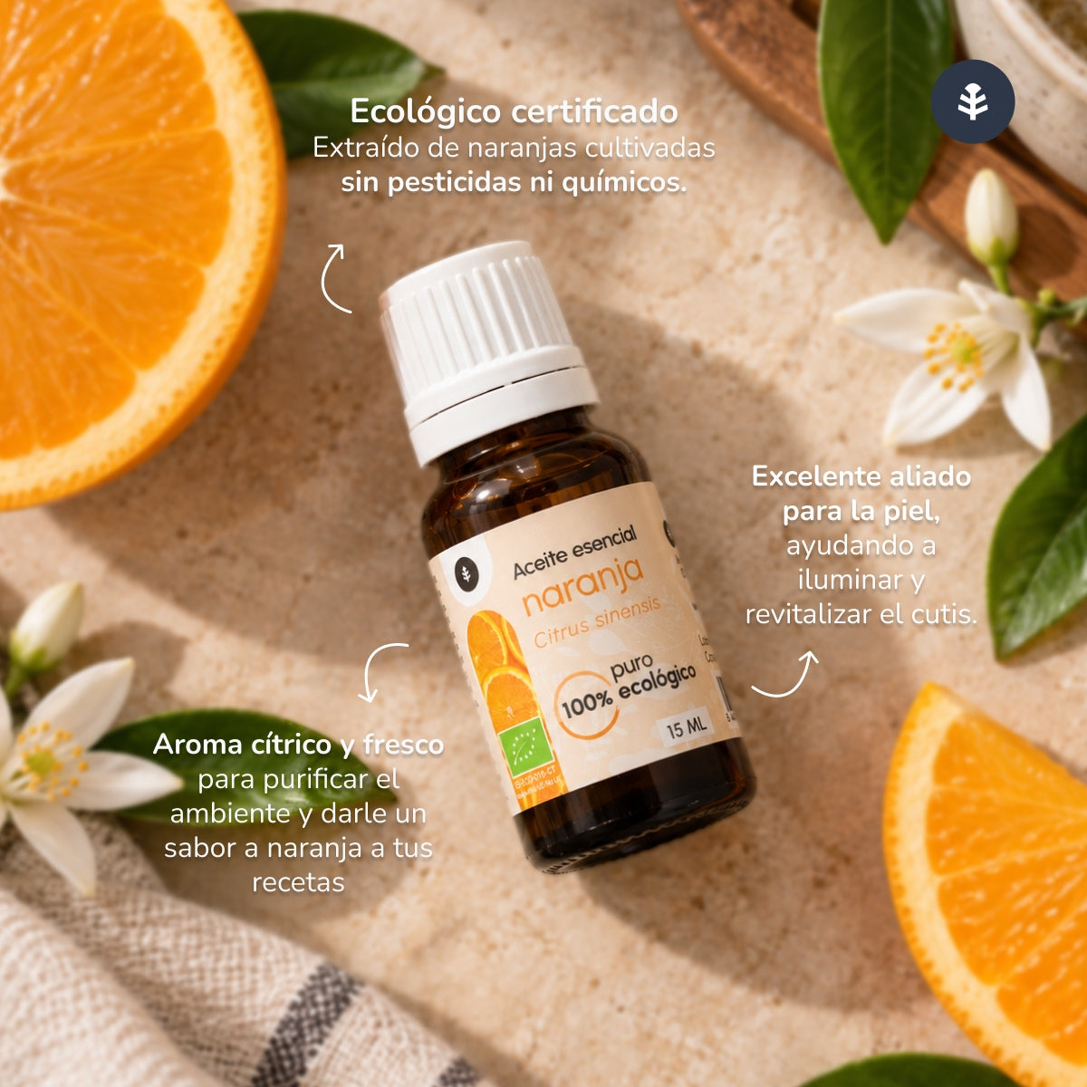 Olio essenziale di arancio dolce Bio Planeta Huerto 15 ml