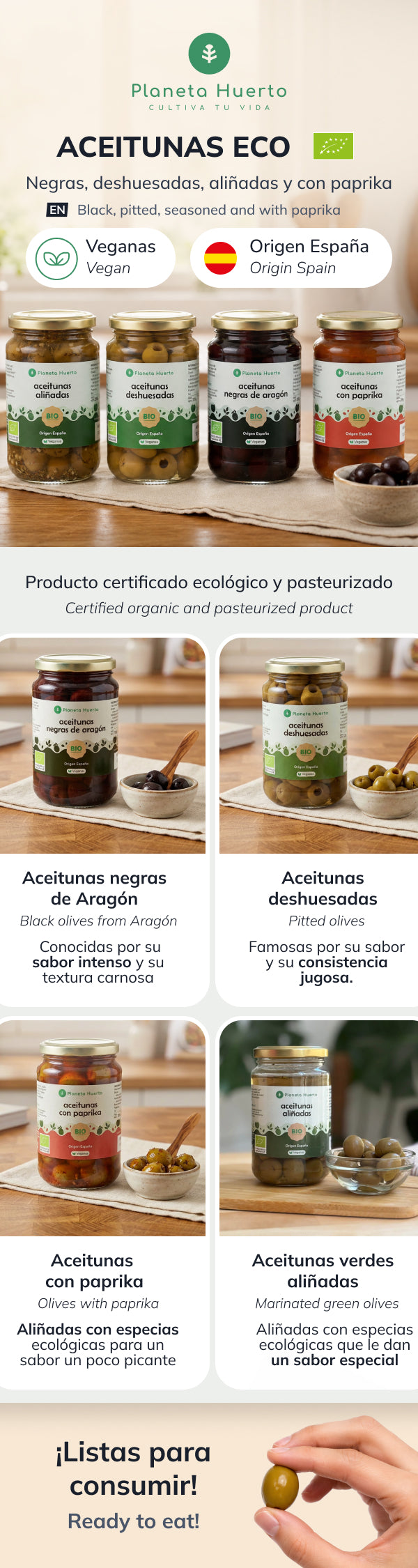 Olive snocciolate Eco Planeta Huerto 335 g