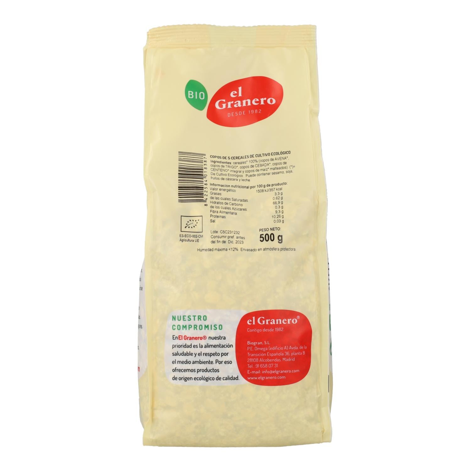 Copos de 5 Cereales El Granero 500 g