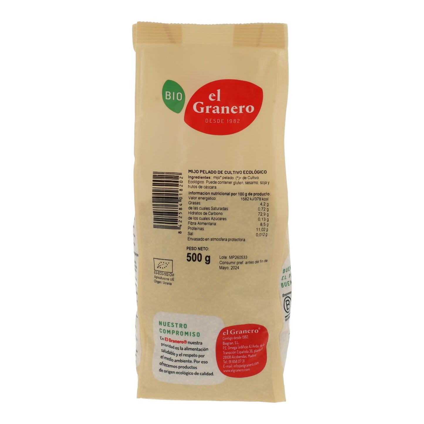 Mijo Pelado El Granero, 500 g