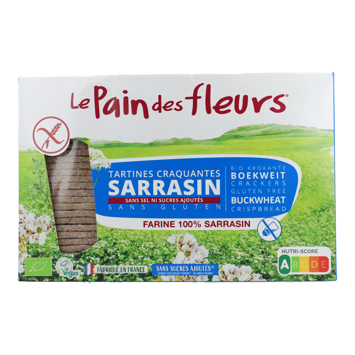 Cracker croccanti di grano saraceno senza sale e senza glutine BIO Le Pain de Fleurs 300 g
