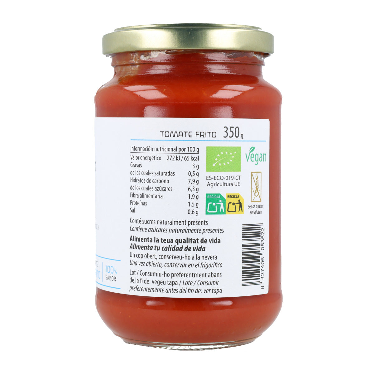 Pomodoro fritto SENZA ZUCCHERI aggiunti biologico Cal Valls 350 g