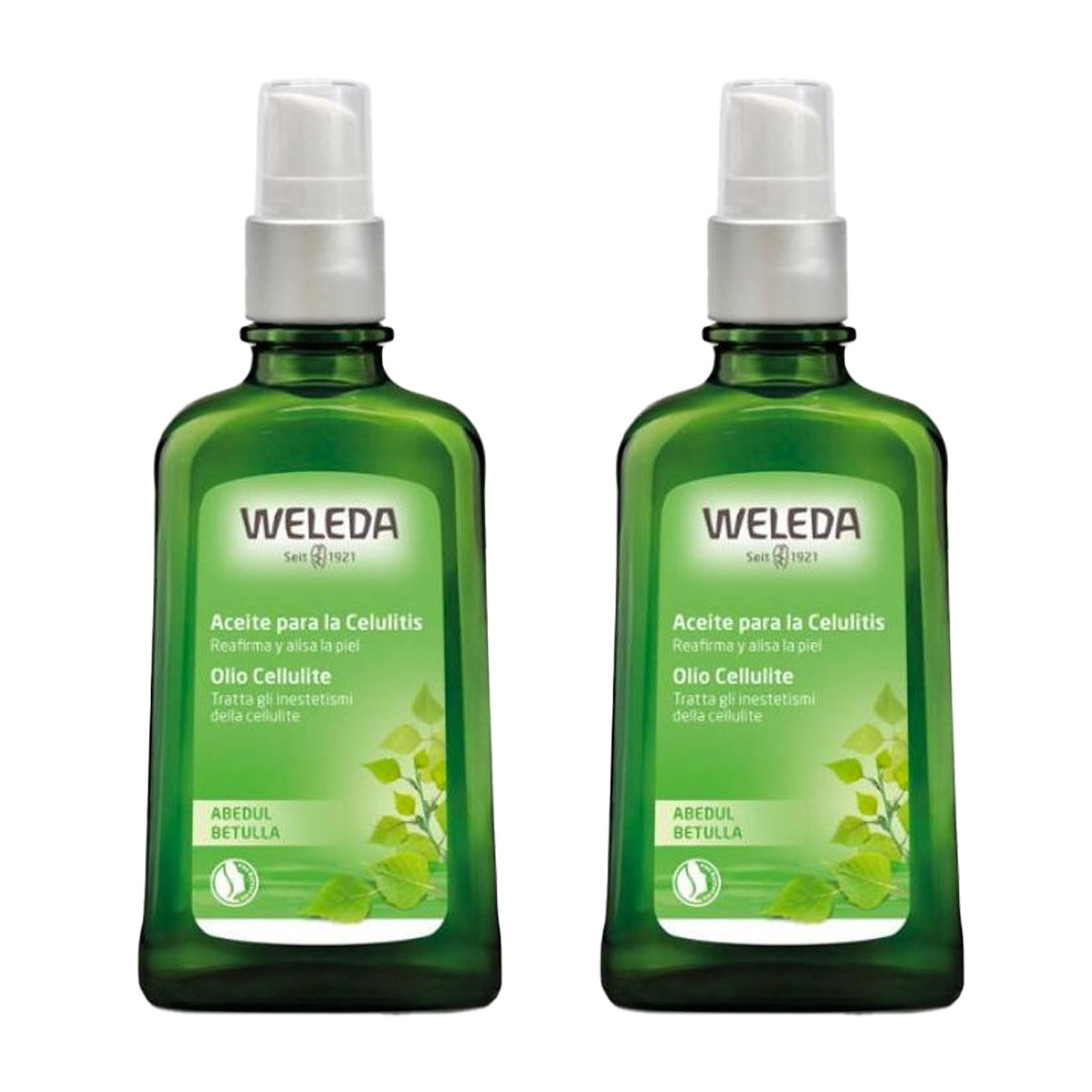 Duplo Abedul aceite anticelulítico 2x100 ml + REGALO Celulicup Weleda