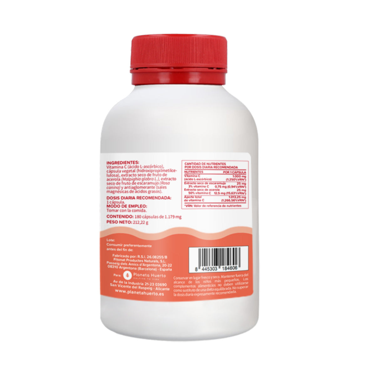 Pack 2xVitamina C 1000 mg Planeta Huerto 180 cápsulas vegetales