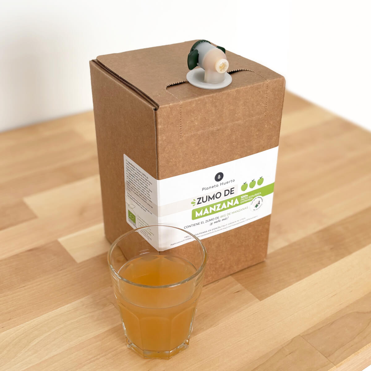 Zumo de Manzana 100% fruta exprimida Eco Bag in Box Planeta Huerto 3 L
