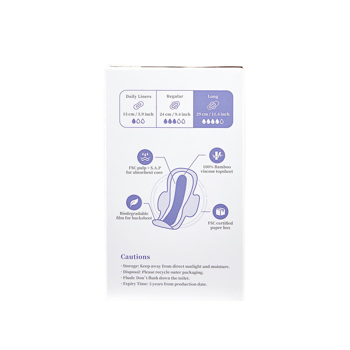 Compresa fibra de bambú biodegradable Súper Ecoboom 8 uds