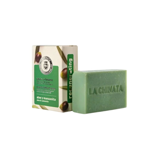 Jabón Artesano Regenerador Aloe Manzanilla  100 gr La Chinata