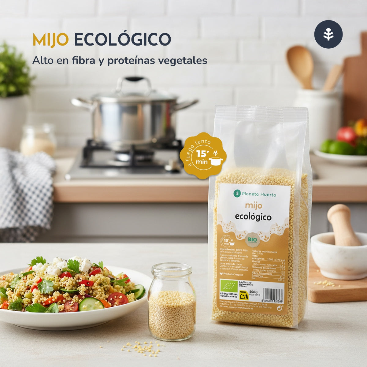 Pack 2x Mijo pelado ECO Planeta Huerto 500 g