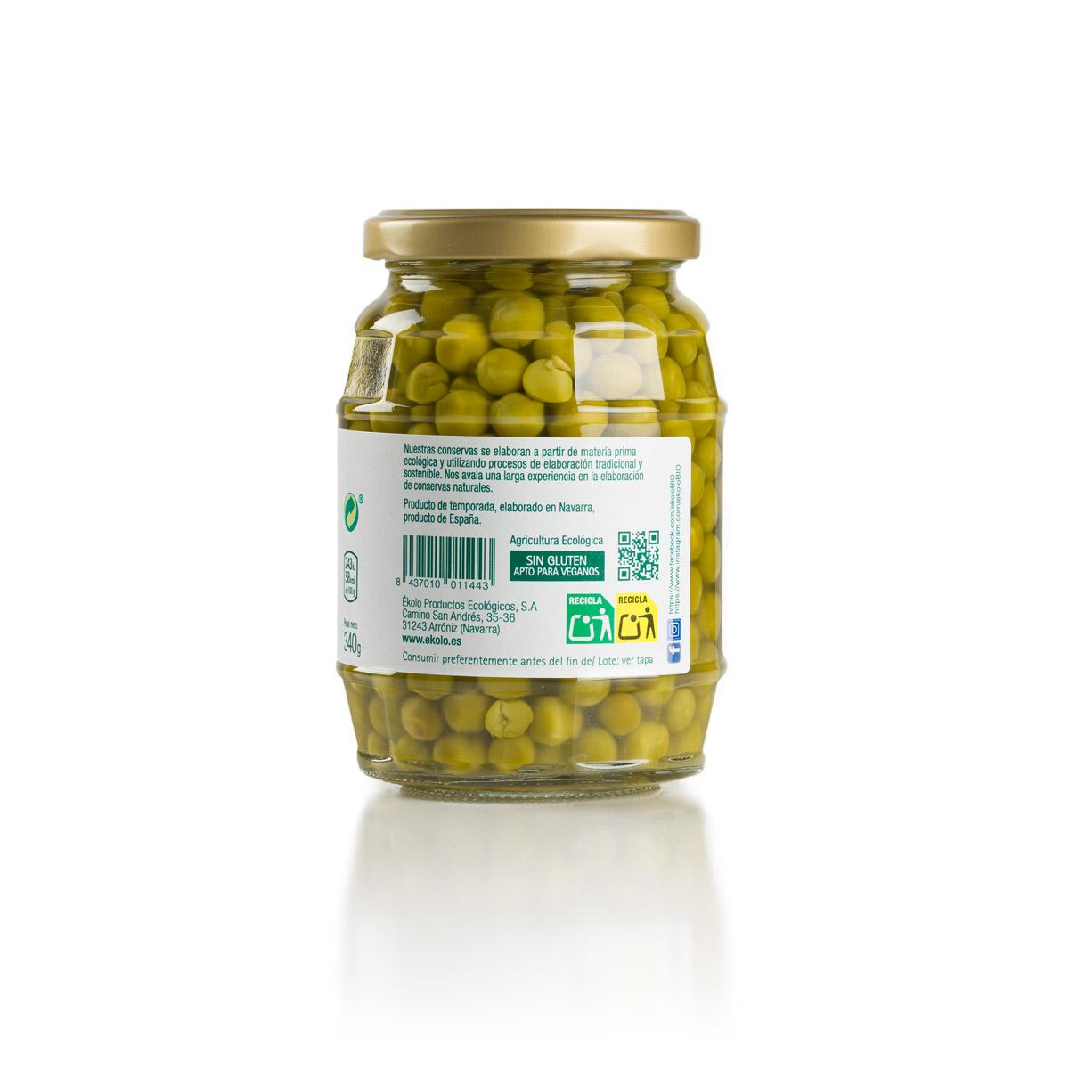 Guisantes Ecológicos en conserva al Natural ékolo 345 g