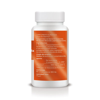 Vitamina C no ácida liberación sostenida, Soria Natural, 60 comprimidos