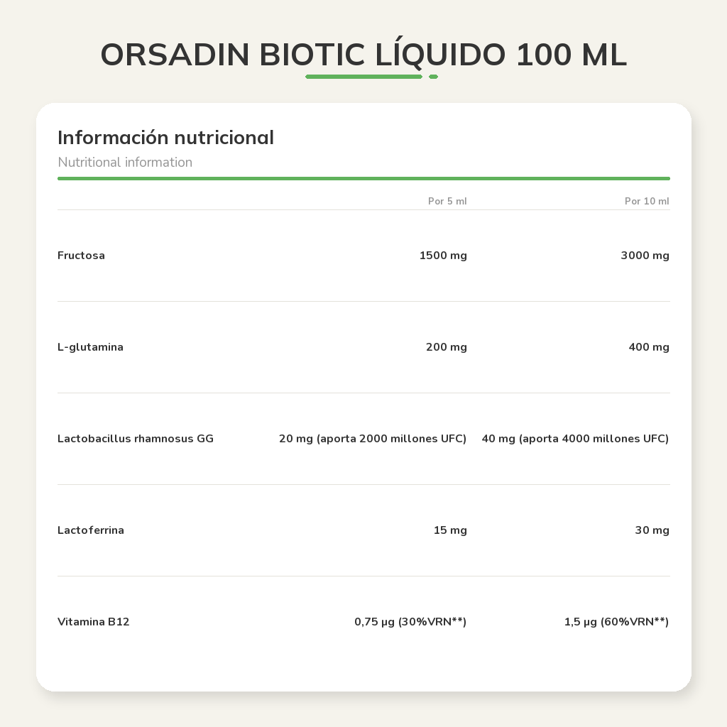 Información nutricional