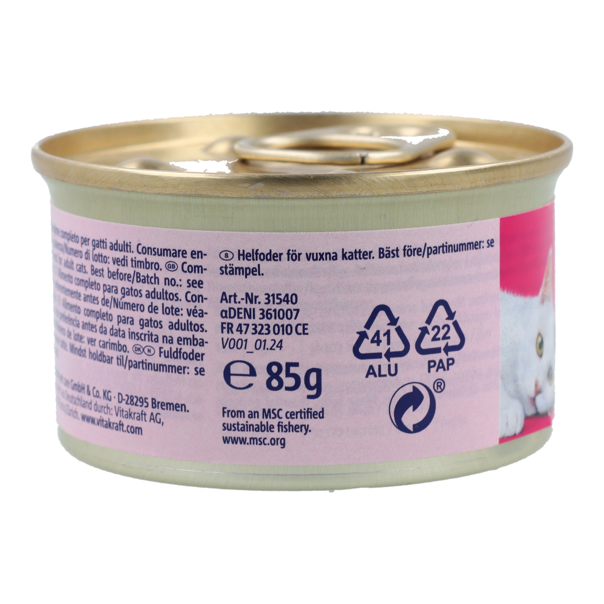 Vitakraft Latita Poésie mousse di salmone 85 g cibo umido per gatti