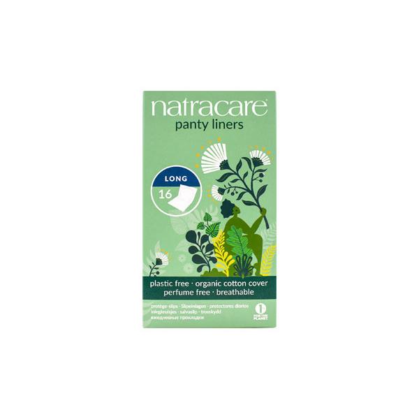 Salvaslips largos (sobre individual)  bio Natracare 16 Uds