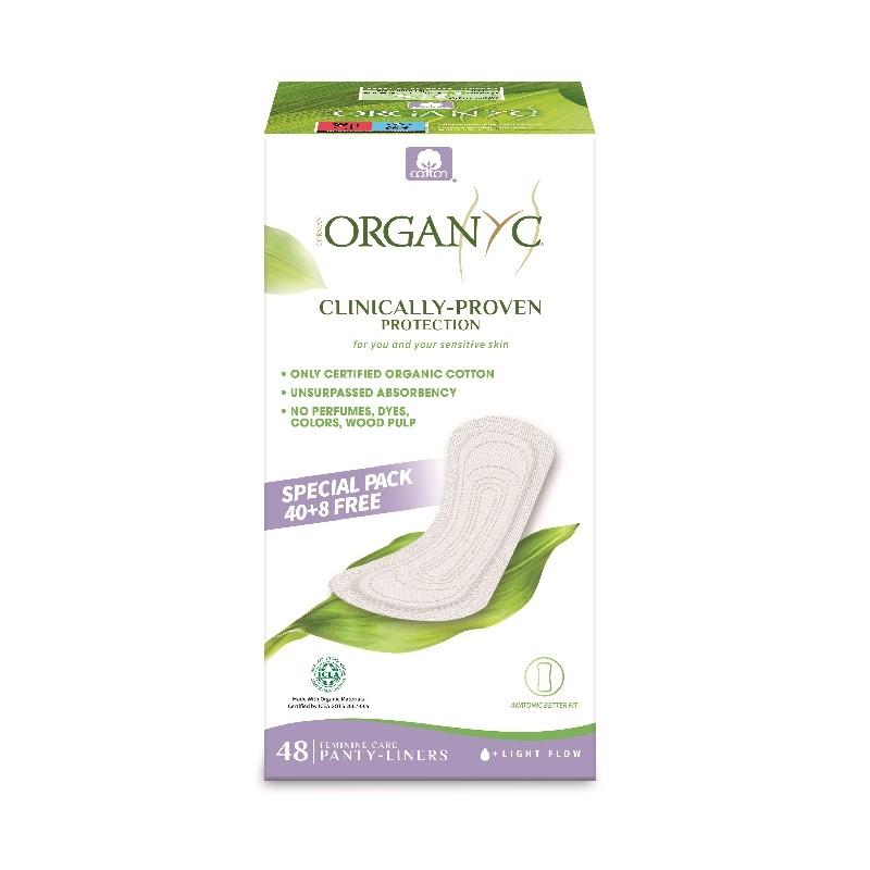 Salvaslip Ultrafino Organyc  48 Ud