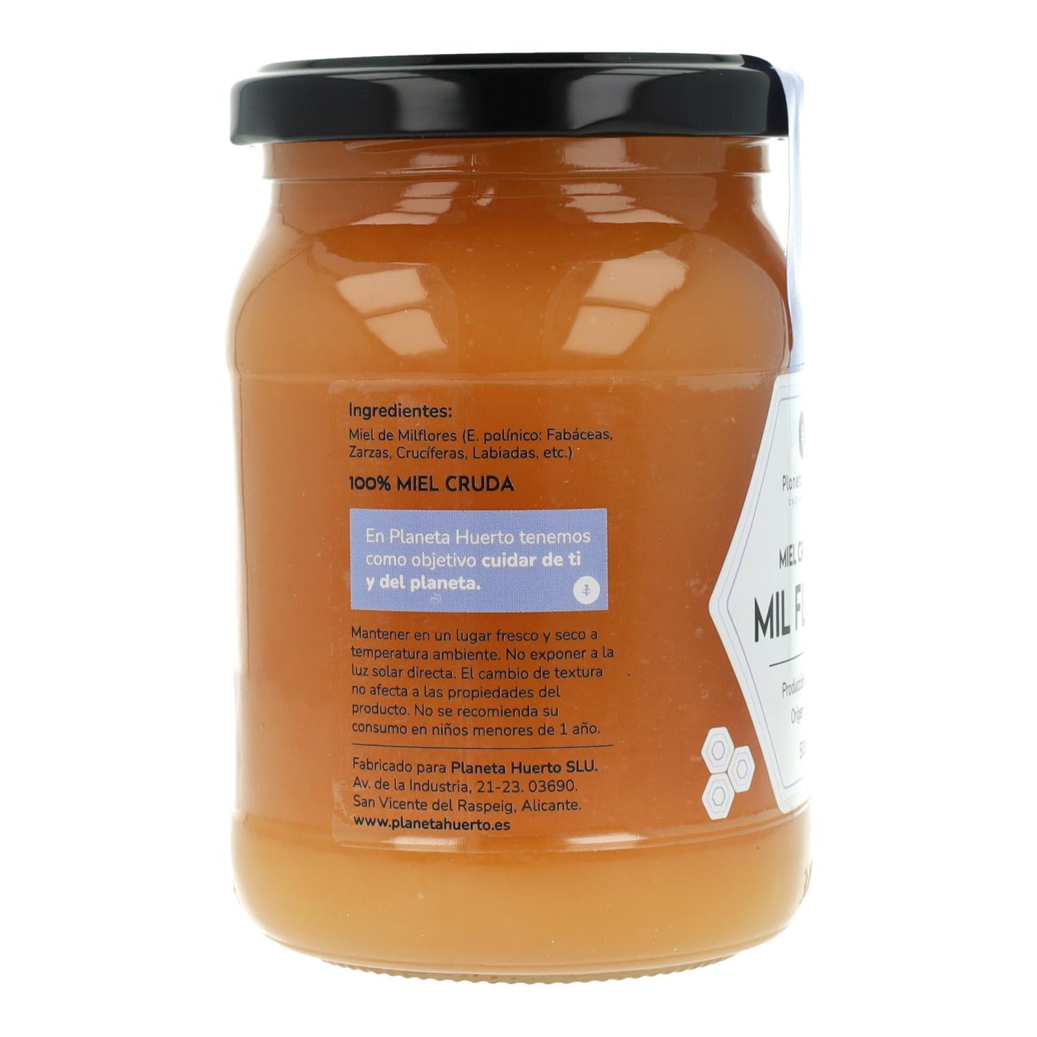 Miel Cruda de Mil Flores Planeta Huerto 500 g