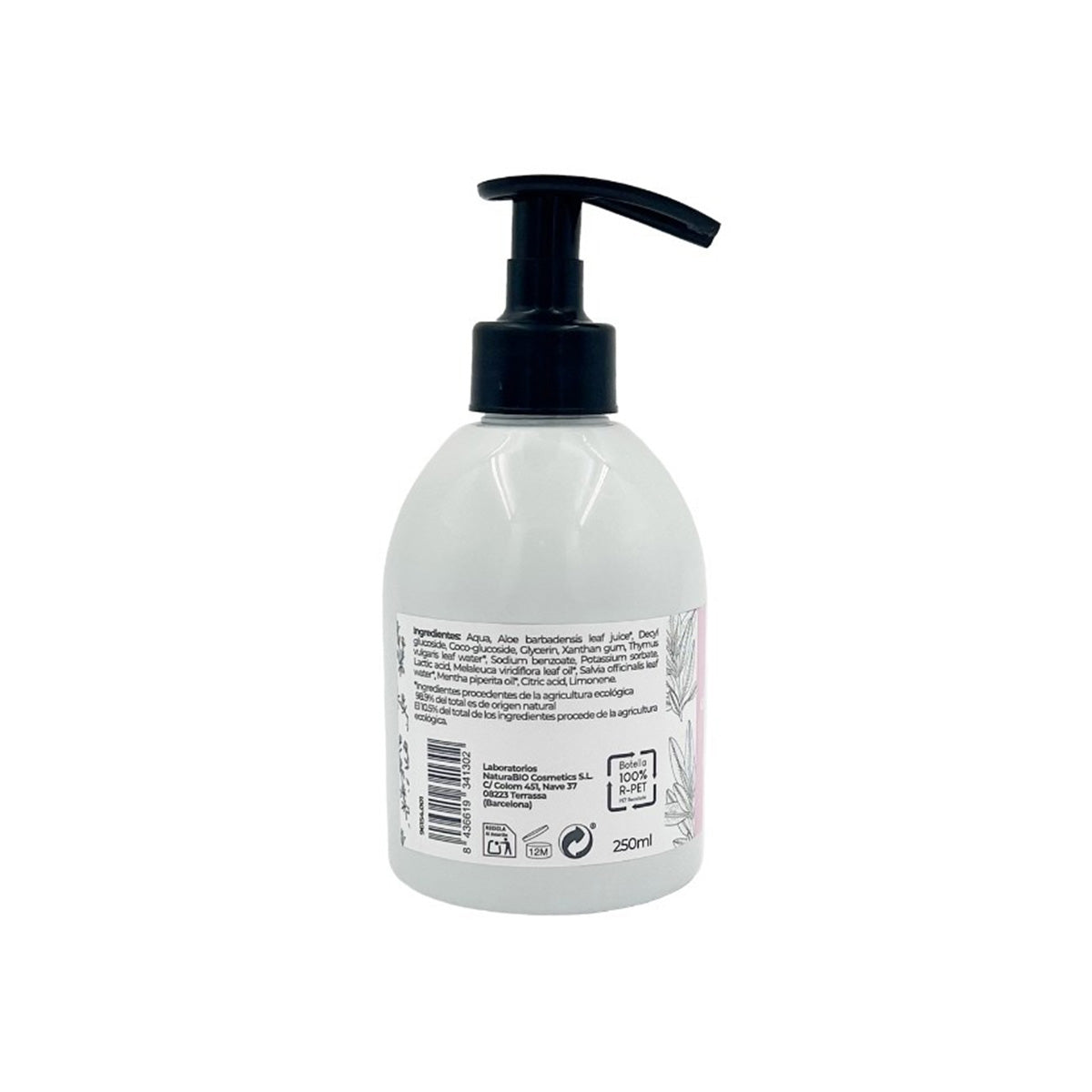 Gel Higiene Intima Salvia & Tomillo Bio NaturaBIO 250 ml