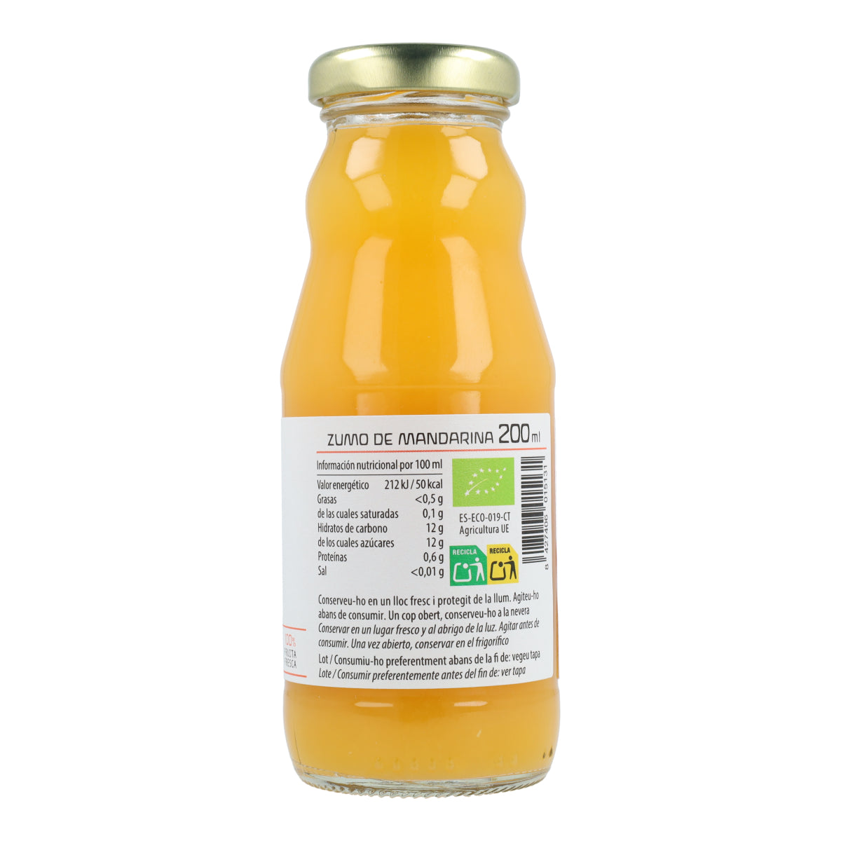 Succo di mandarino ECO Cal Valls 200 ml
