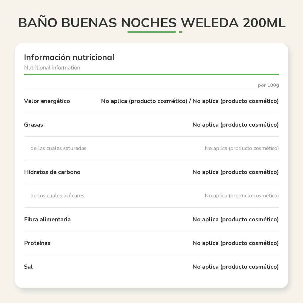 Información nutricional