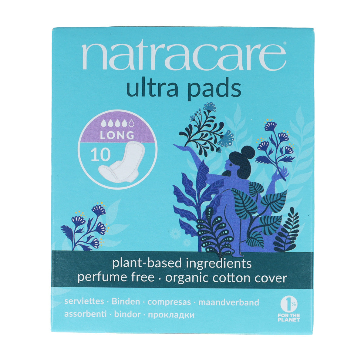 Compresas largas con alas bio Natracare 10 Uds
