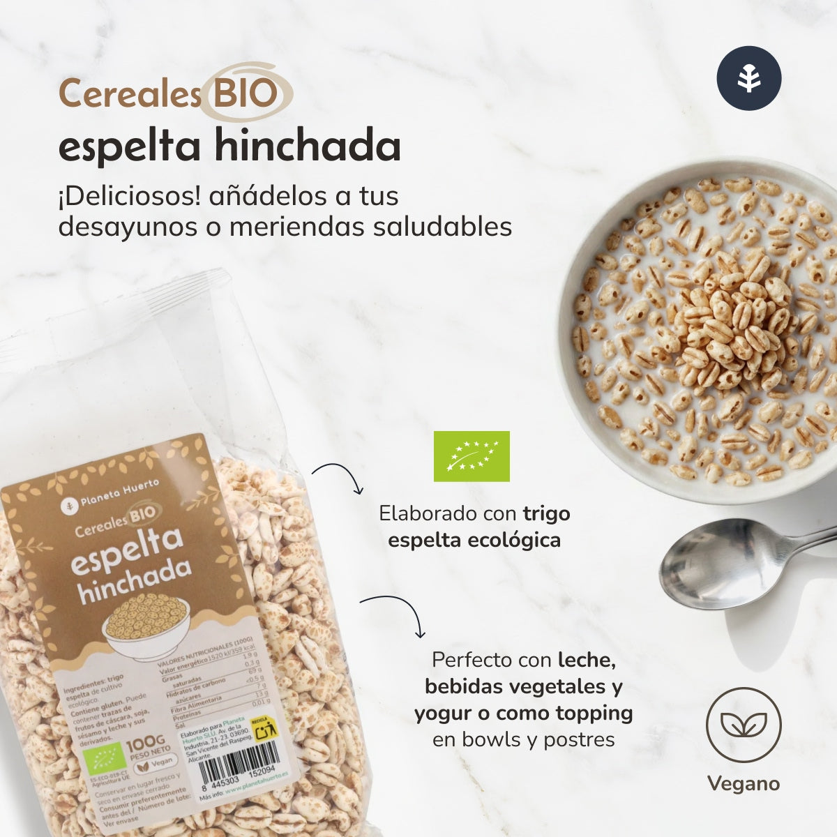 Farro soffiato ECO Planeta Huerto 100 g