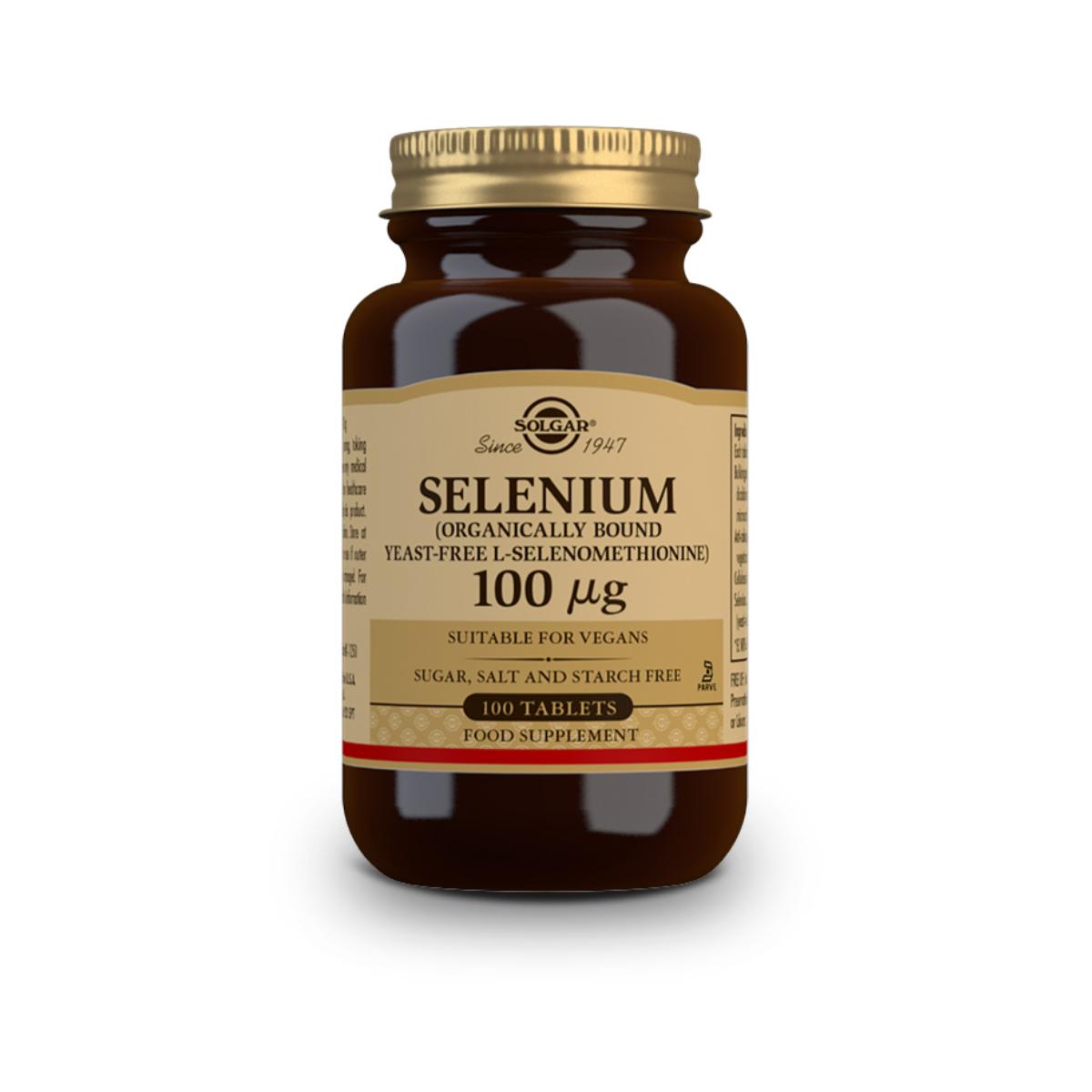 Selenio (Sin Levadura) 100 comprimidos de 100mg Solgar