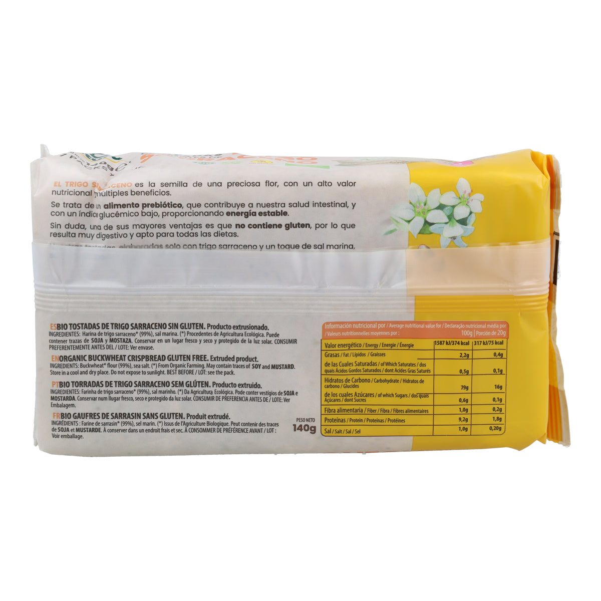 Fette biscottate di grano saraceno senza glutine Sol Natural 140 g BIO