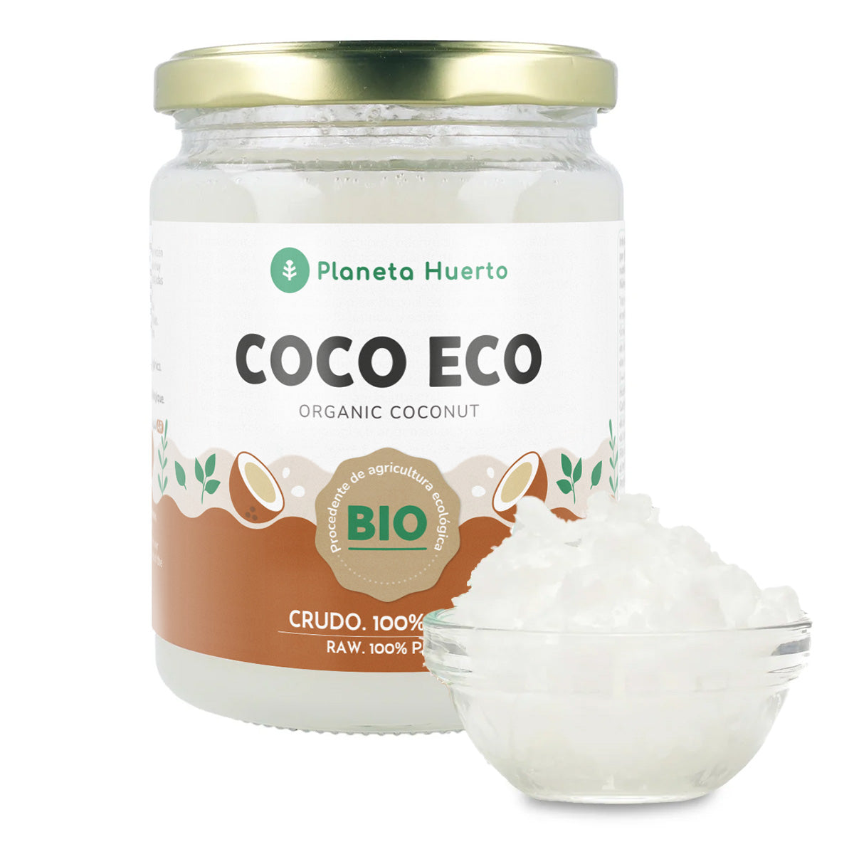 Confezione da 5 oli di cocco ECO Planeta Huerto 430 ml