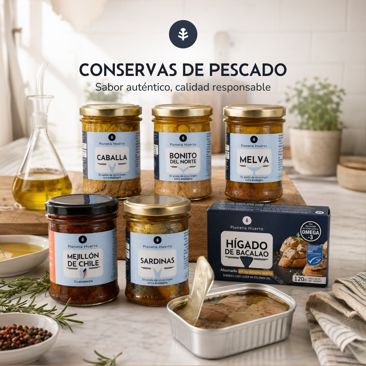 Confezione 3x Sgombro in olio d'oliva ECO Planeta Huerto 190 gr
