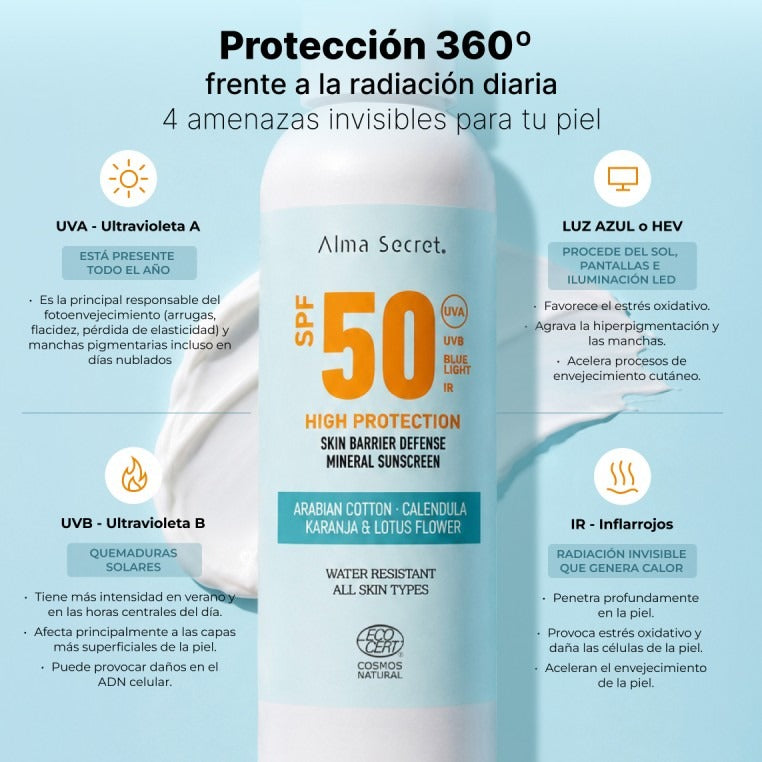 Crema solare protettiva SPF 50 Alma Secret  200 ml