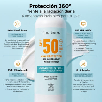 Crema solare protettiva SPF 50 Alma Secret  200 ml