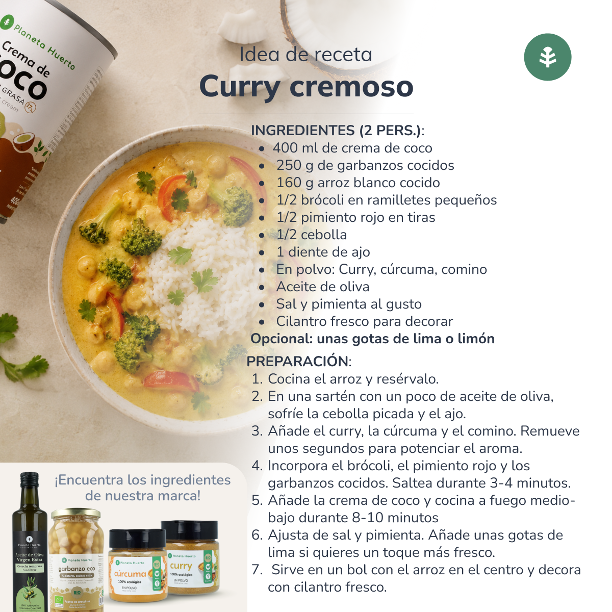 Crema di cocco ECO Planeta Huerto 400 ml