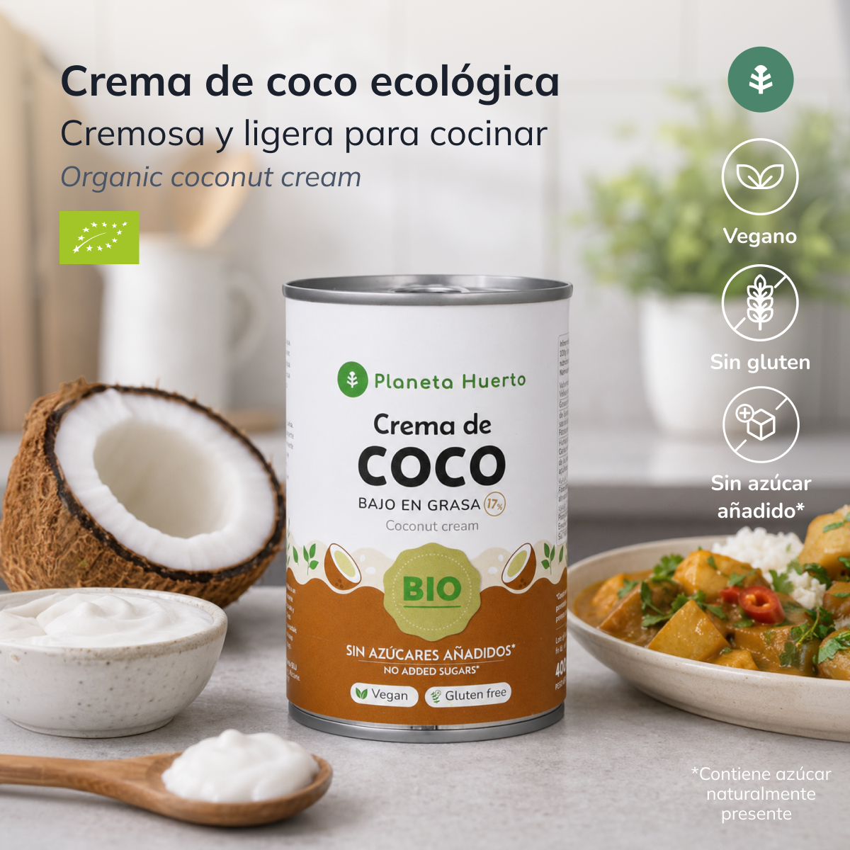 Crema di cocco ECO Planeta Huerto 400 ml