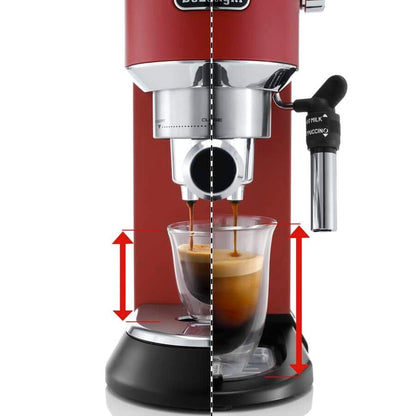Delonghi Dedica Style Cafetera manual Espresso y Capuccino EC685.R rojo