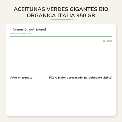 Información nutricional