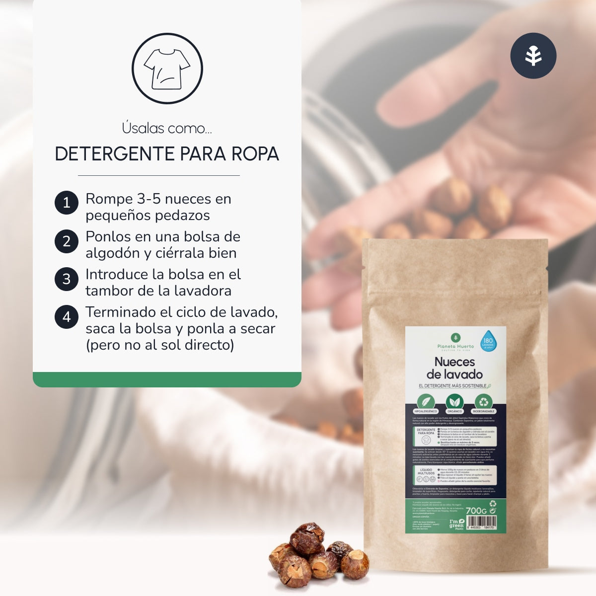 Nueces de Lavado Planeta Huerto 700 gr