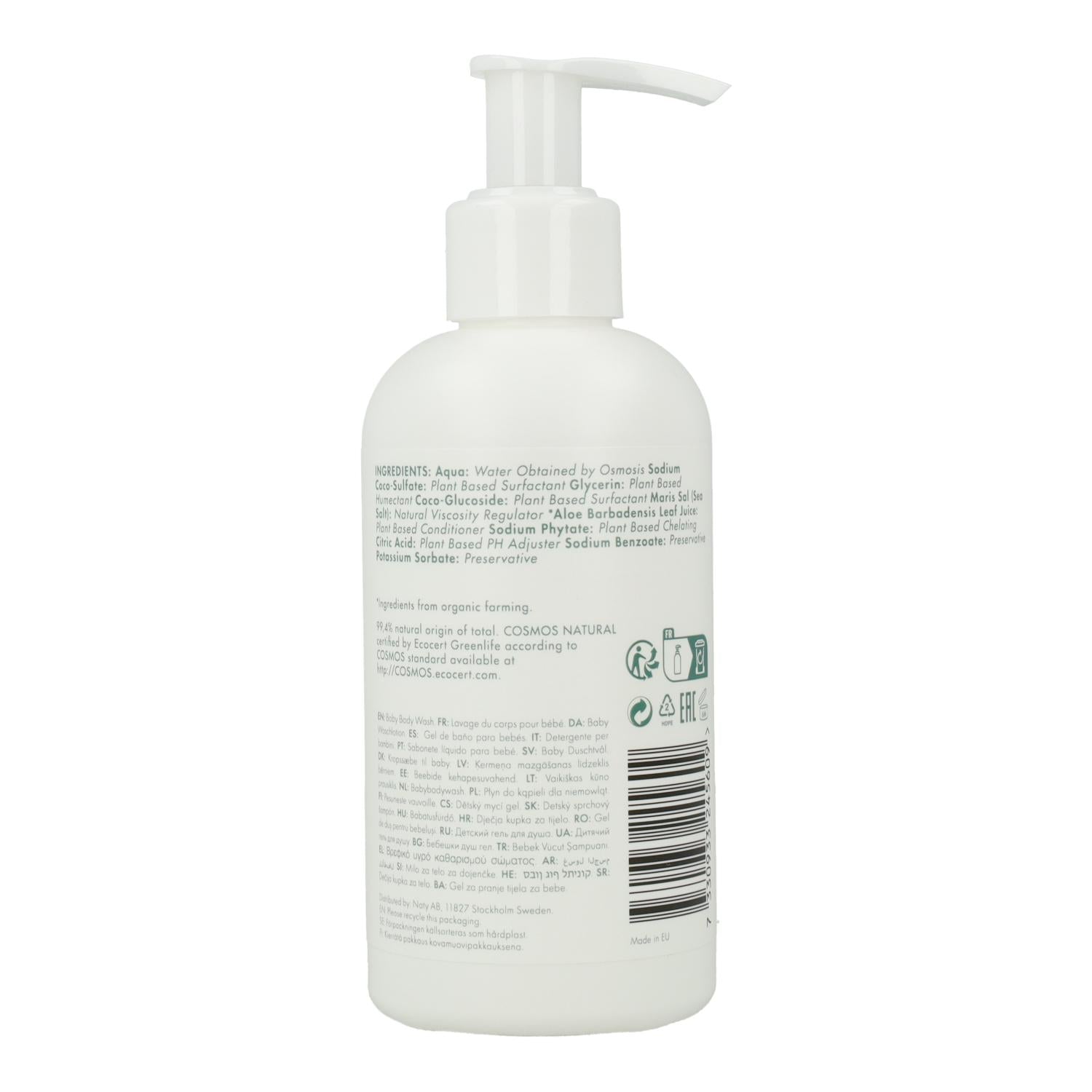 Gel de baño para bebé 0m+ Naty 240 ml