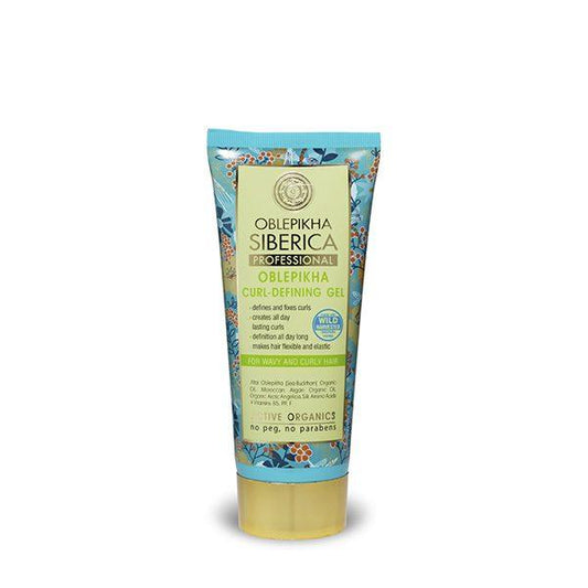 Gel Rizos Definidos Oblepikha para cabellos ondulados y rizados, 200 ml