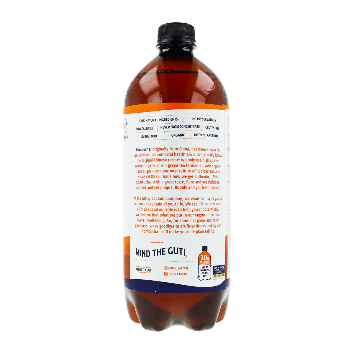 Bevanda Kombucha BIO Zenzero e Limone Captain Kombucha 1 L