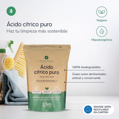 Pack 3x Ácido cítrico Planeta Huerto 1 Kg