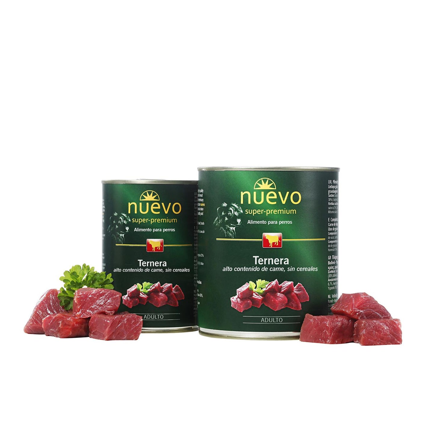 Nuevo Lata Perro adulto Ternera 400 g