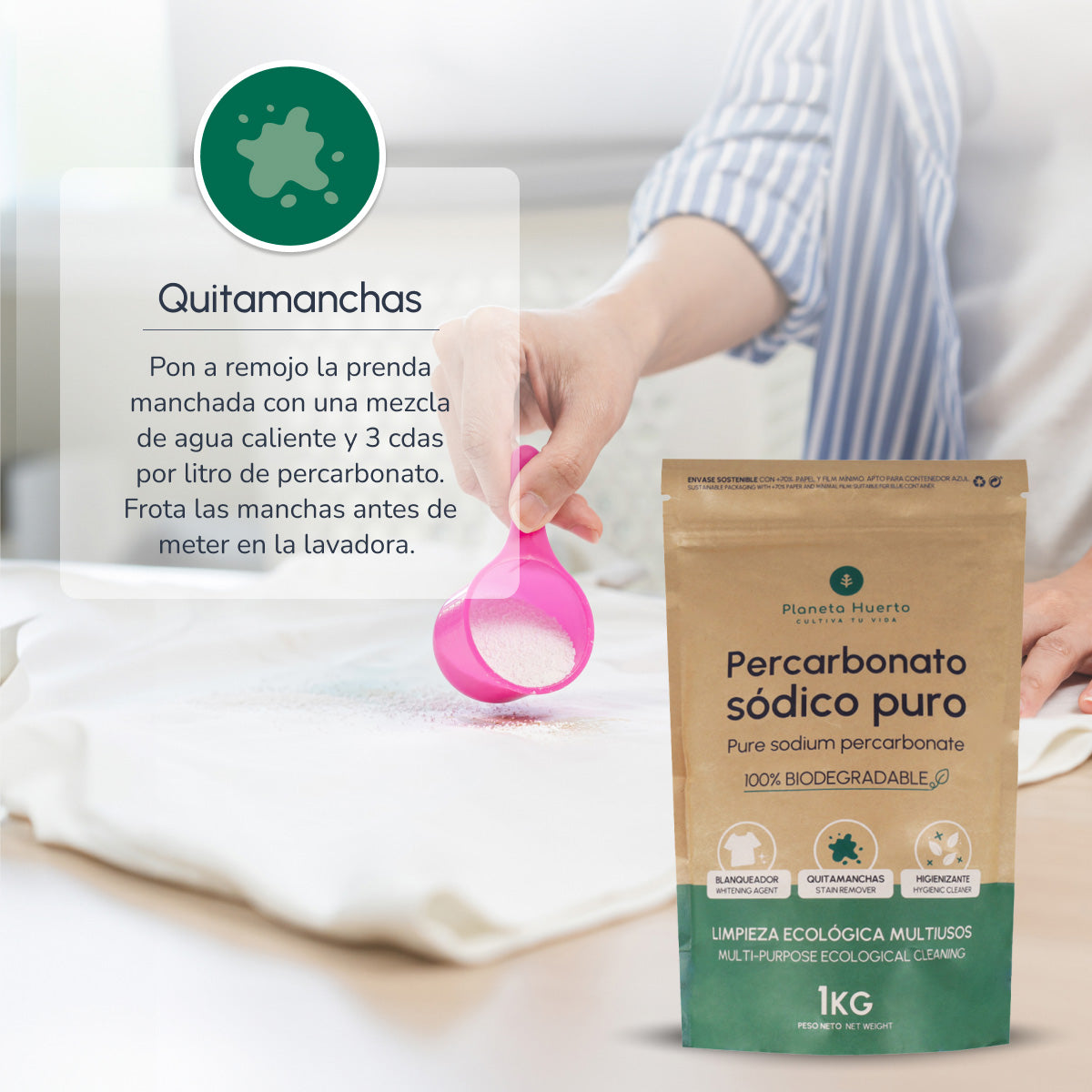 Pack 3x Percarbonato Sódico Planeta Huerto 1 Kg