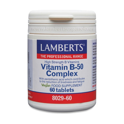 Complejo de Vitamina B-50 Lamberts, 60 tabletas