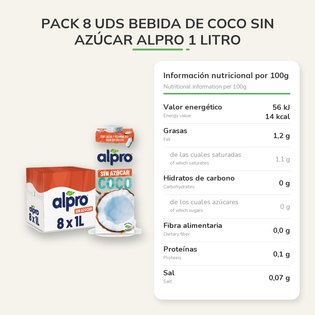 Información nutricional