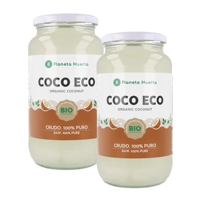 Confezione da 2 oli di cocco ECO Planeta Huerto 860 ml