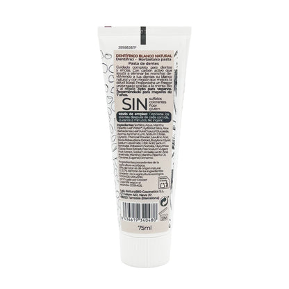 Pasta de Dientes Blanco Natural con Regaliz & Carbón Activo Sin Flúor, NaturaBIO Cosmetics, 75 ml