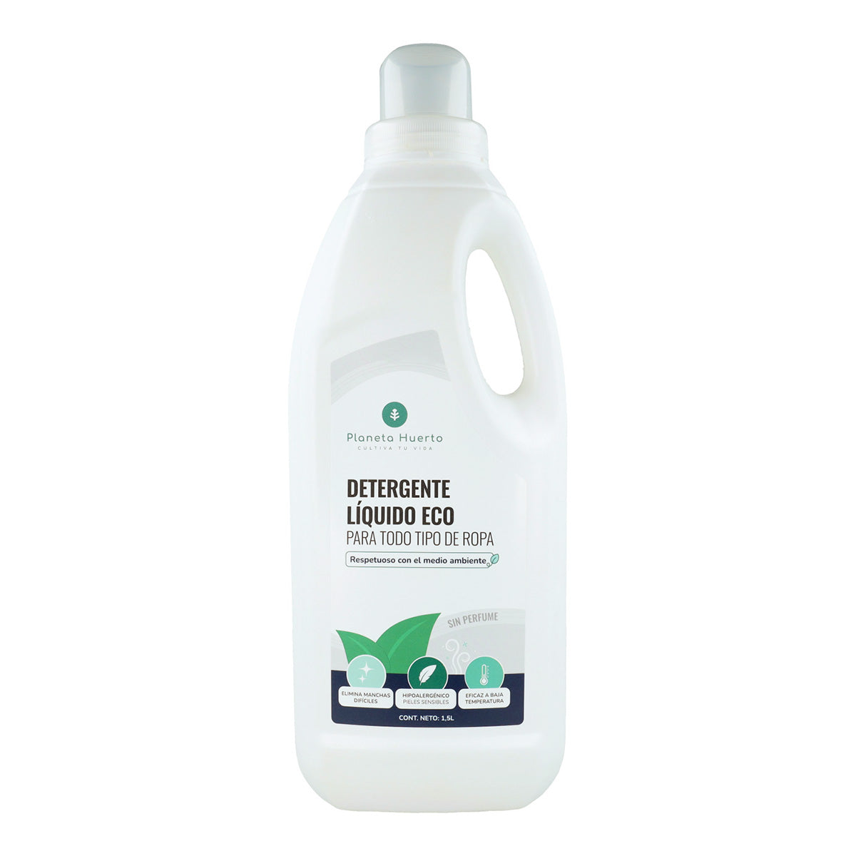 Detergente Líquido Ropa ECO Sín Perfume  Planeta Huerto 1,5 Litros